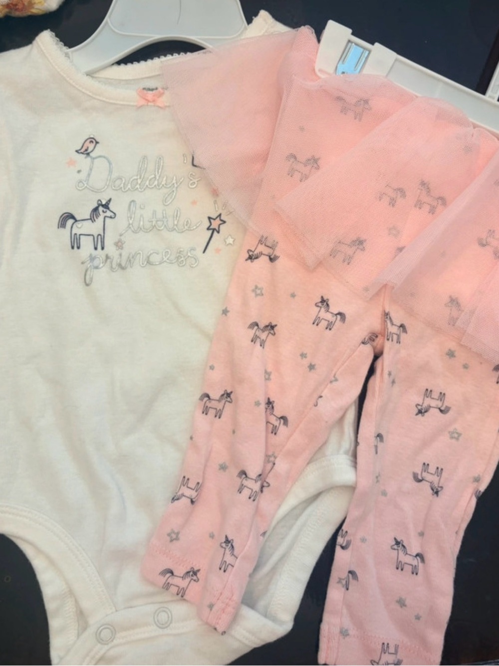 NWPink & White Unicorn Tutu Pajama Set - Daddy's Little Princess